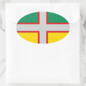 Vlag van Saguenay-Lac-Saint-Jean (QUÉBEC) Ovale Sticker (Tas)