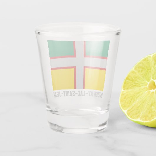 Vlag van Saguenay-Lac-Saint-Jean (QUÉBEC) Shot Glas (Achterkant)