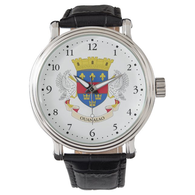Vlag van Saint-Barthélemy Horloge (Voorkant)