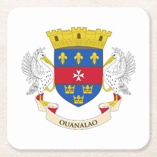 Vlag van Saint-Barthélemy Kartonnen Onderzetters