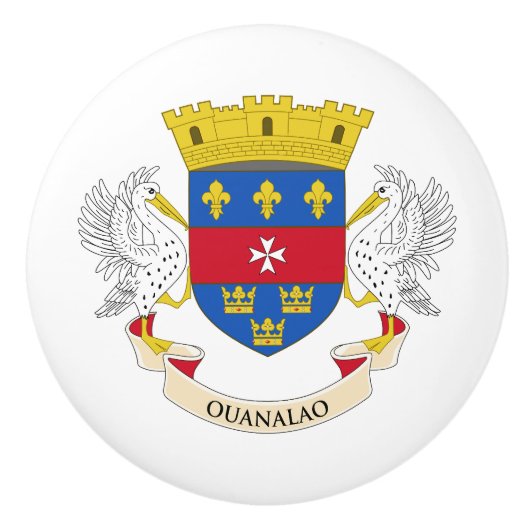 Vlag van Saint-Barthélemy Keramische Knop (Voorkant)