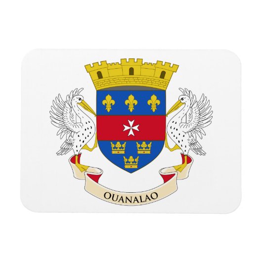 Vlag van Saint-Barthélemy Magneet (Horizontaal)