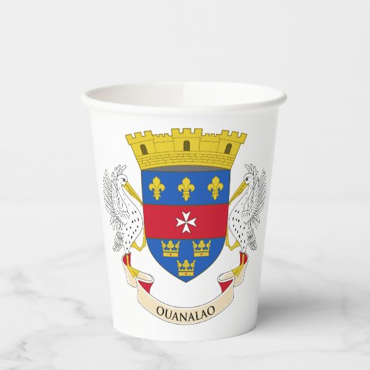 Vlag van Saint-Barthélemy Papieren Bekers (Links)