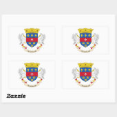 Vlag van Saint-Barthélemy Rechthoekige Sticker (Vel)