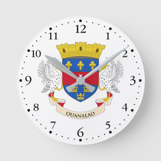 Vlag van Saint-Barthélemy Ronde Klok (Voorkant)