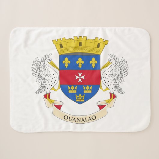 Vlag van Saint-Barthélemy Sherpa Deken (Voorkant (horizontaal))
