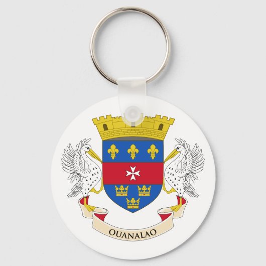 Vlag van Saint Barthélemy Sleutelhanger (Voorkant)