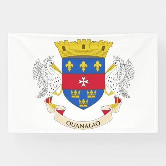 Vlag van Saint-Barthélemy Spandoek (Horizontaal)