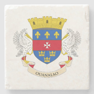 Vlag van Saint-Barthélemy Stenen Onderzetter