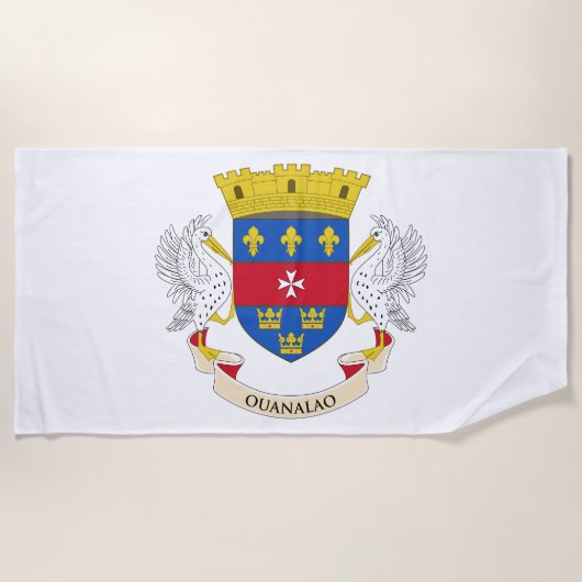 Vlag van Saint-Barthélemy Strandlaken (Voorkant)