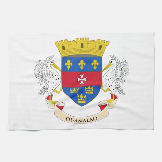 Vlag van Saint-Barthélemy Theedoek (Horizontaal)