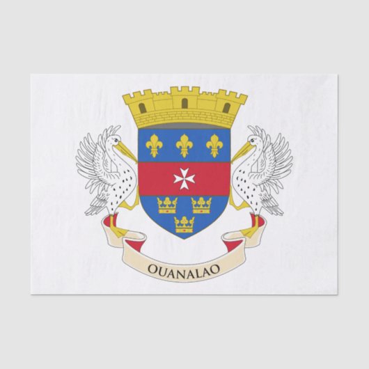 Vlag van Saint-Barthélemy Tissuepapier (Voorkant)