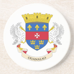 Vlag van Saint-Barthélemy Zandsteen Onderzetter