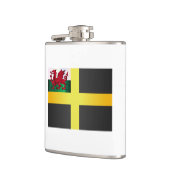 Vlag van Saint David of Wales Heupfles (Links)