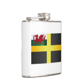 Vlag van Saint David of Wales Heupfles (Rechts)
