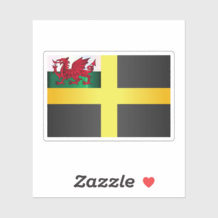 Vlag van Saint David of Wales Sticker