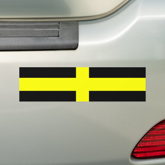 Vlag van Saint David (Wales) Bumpersticker (Op auto)
