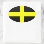 Vlag van Saint David (Wales) Ovale Sticker (Tas)