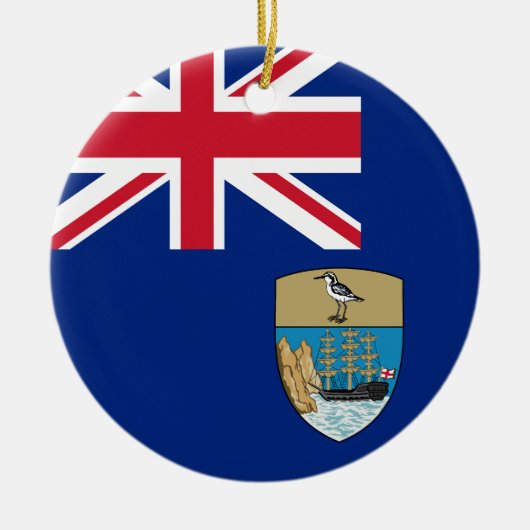 Vlag van Saint Helena Keramisch Ornament (Voorkant)