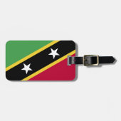 Vlag van Saint Kitts en Nevis Bagagelabel (Voorkant horizontaal)