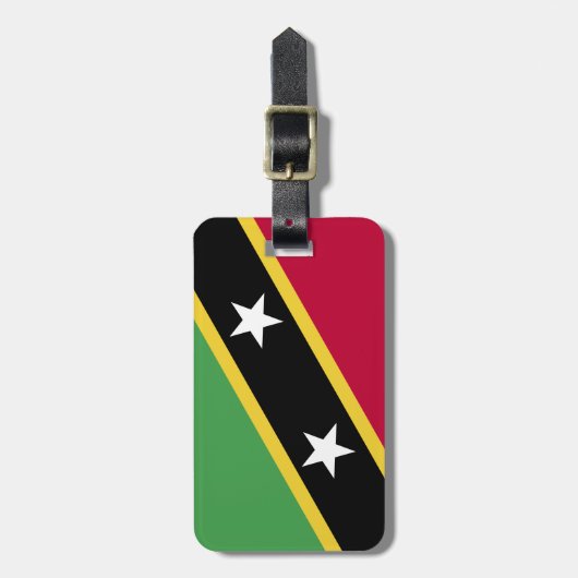 Vlag van Saint Kitts en Nevis Bagagelabel (Voorkant verticaal)