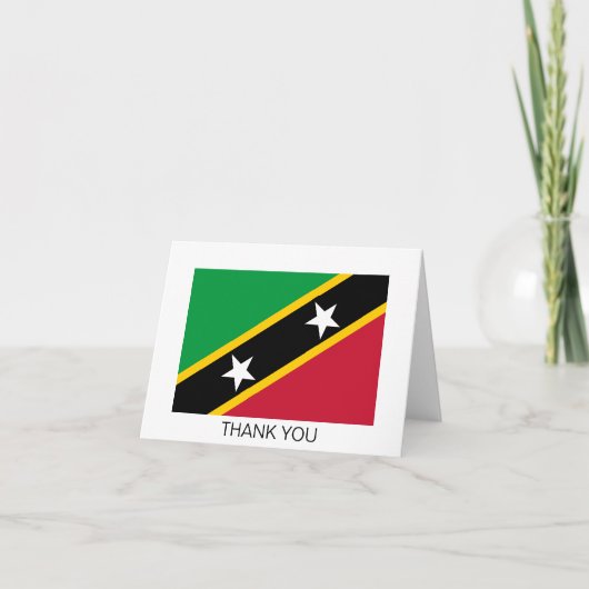 Vlag van Saint Kitts en Nevis Bedankkaart (Voorkant)