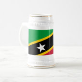 Vlag van Saint Kitts en Nevis Bierpul (Voorkant links)