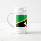 Vlag van Saint Kitts en Nevis Bierpul (Links)