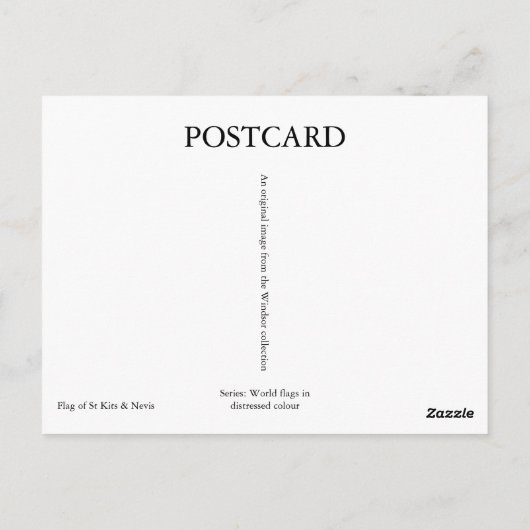 Vlag van Saint Kitts en Nevis Briefkaart (Achterkant)