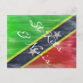 Vlag van Saint Kitts en Nevis Briefkaart (Voorkant)