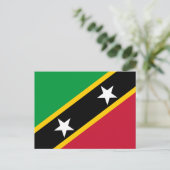 Vlag van Saint Kitts en Nevis Briefkaart (Staand voorkant)
