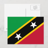 Vlag van Saint Kitts en Nevis Briefkaart (Voorkant / Achterkant)