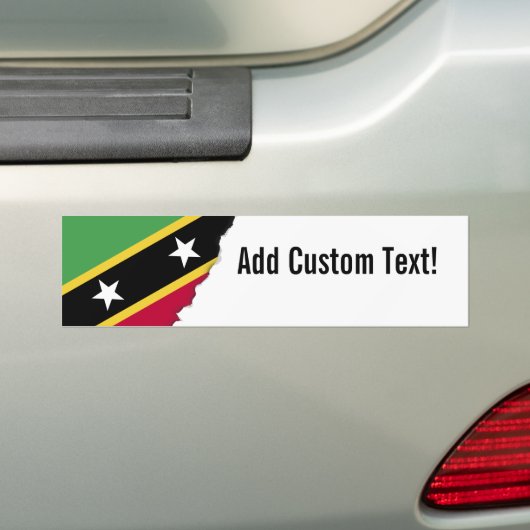 Vlag van Saint Kitts en Nevis Bumpersticker (Op auto)