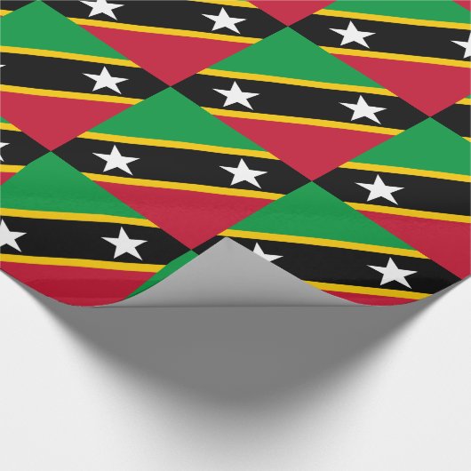 Vlag van Saint Kitts en Nevis Cadeaupapier (Hoek)