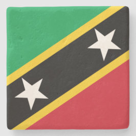 Vlag van Saint Kitts en Nevis (Caraïben) Stenen Onderzetter