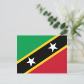 Vlag van Saint Kitts en Nevis (Caraïbisch gebied) Briefkaart (Staand voorkant)