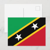 Vlag van Saint Kitts en Nevis (Caraïbisch gebied) Briefkaart (Voorkant / Achterkant)
