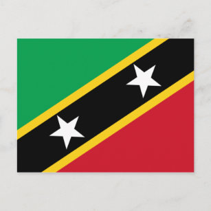 Vlag van Saint Kitts en Nevis (Caraïbisch gebied) Briefkaart