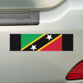 Vlag van Saint Kitts en Nevis (Caraïbisch gebied) Bumpersticker (Op auto)