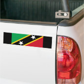 Vlag van Saint Kitts en Nevis (Caraïbisch gebied) Bumpersticker (Op Truck)