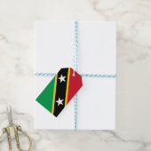 Vlag van Saint Kitts en Nevis (Caraïbisch gebied) Cadeaulabel (Met Touw)