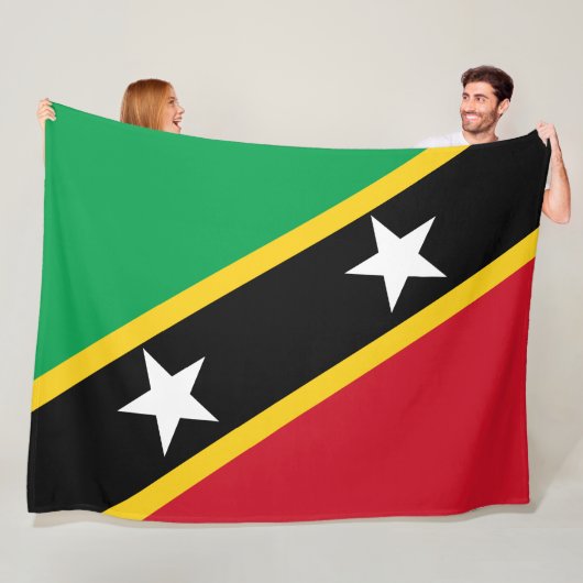 Vlag van Saint Kitts en Nevis (Caraïbisch gebied) Fleece Deken (In situ)