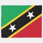Vlag van Saint Kitts en Nevis (Caraïbisch gebied) Fleece Deken (Voorkant (Horizontaal))