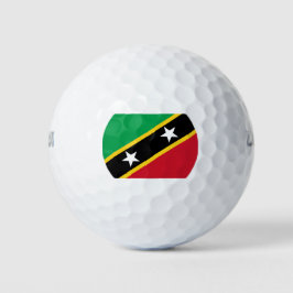 Vlag van Saint Kitts en Nevis (Caraïbisch gebied) Golfballen