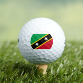 Vlag van Saint Kitts en Nevis (Caraïbisch gebied) Golfballen (Insitu Shirt)