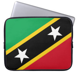 Vlag van Saint Kitts en Nevis (Caraïbisch gebied) Laptop Sleeve