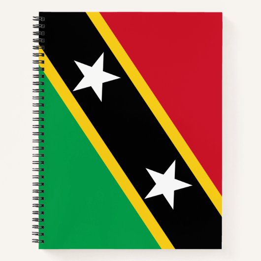 Vlag van Saint Kitts en Nevis (Caraïbisch gebied) Notitieboek (Voorkant)