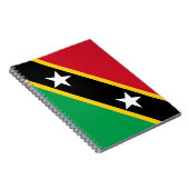 Vlag van Saint Kitts en Nevis (Caraïbisch gebied) Notitieboek (Rechterzijde)
