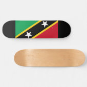 Vlag van Saint Kitts en Nevis (Caraïbisch gebied) Persoonlijk Skateboard (Horizontaal)