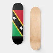 Vlag van Saint Kitts en Nevis (Caraïbisch gebied) Persoonlijk Skateboard (Voorkant)